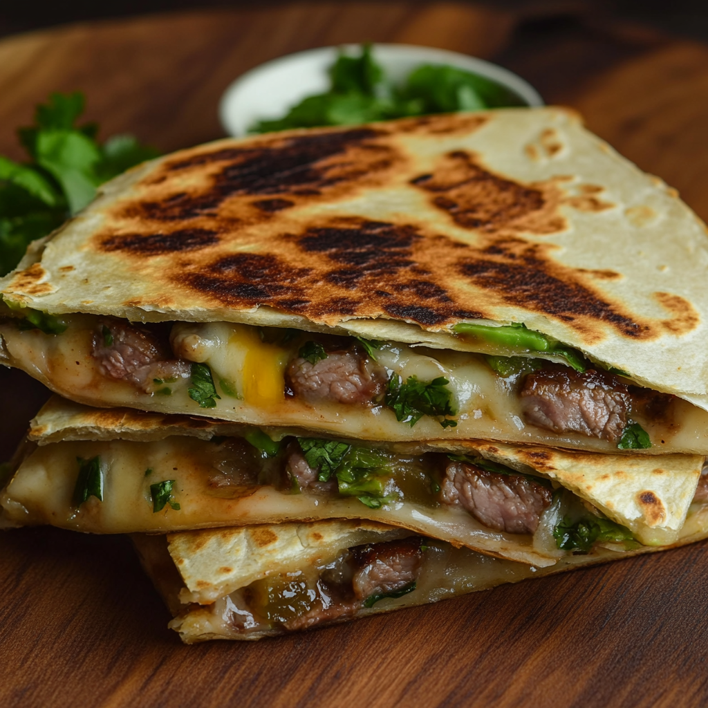 Cheesy steak quesadilla