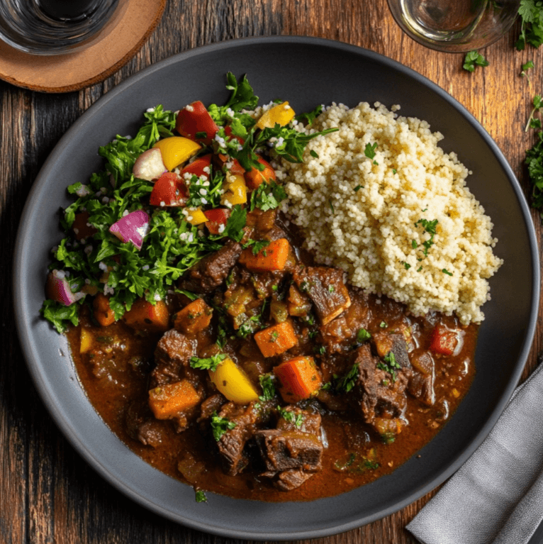 Moroccan Lamb Stew with vegetables