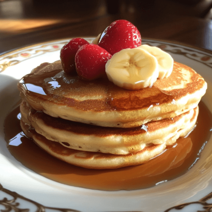 A stack of dry, dense pancakes vs. fluffy pancakes side by side, highlighting the difference in texture