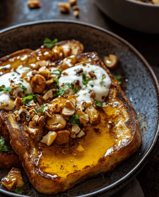 sourdough French toast with topping