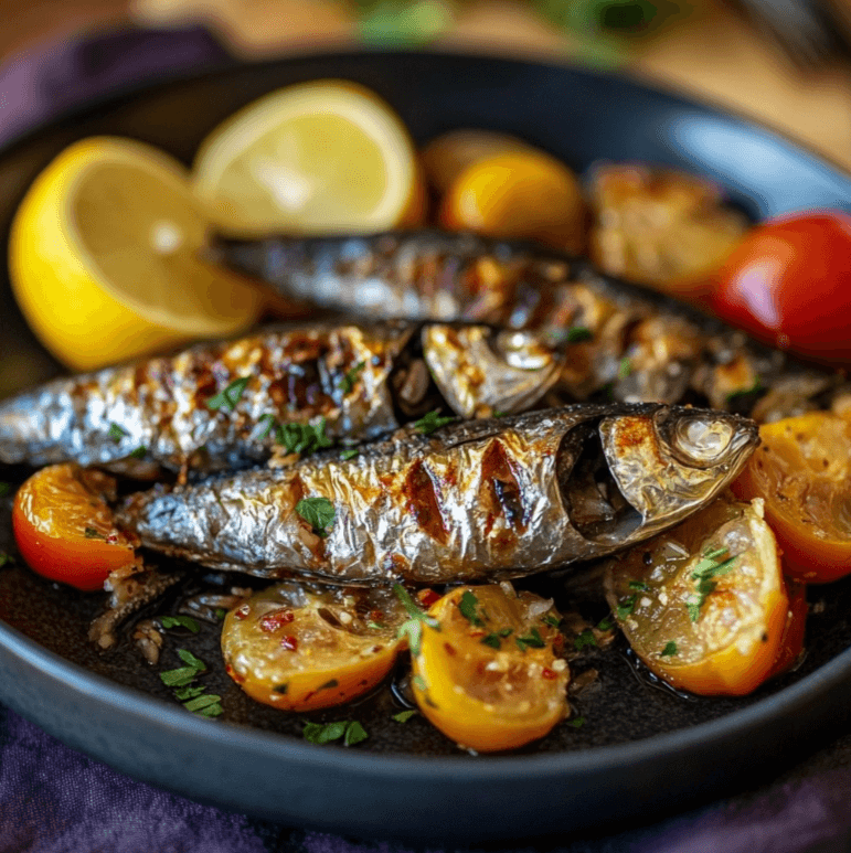 sardine en conserve, avec vue delicieuse et savoureuse