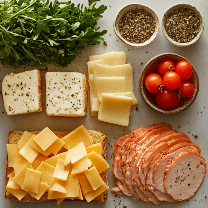 turkey and cheese sandwich ingredients