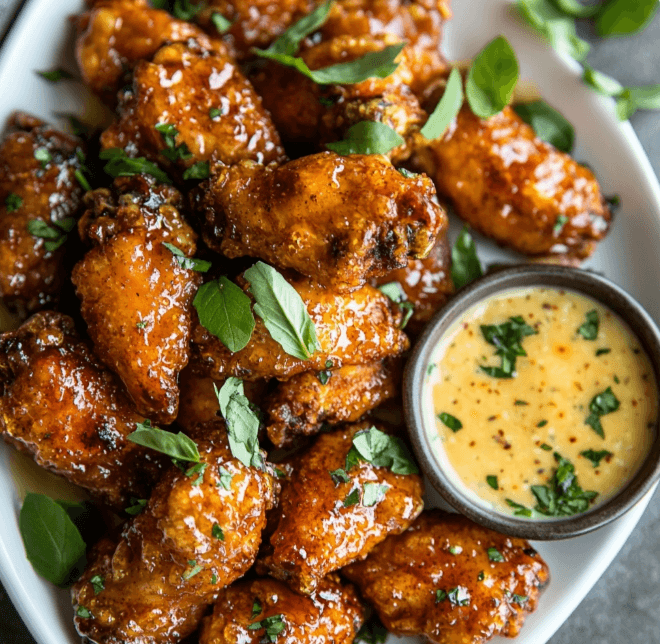 glazed chicken wings