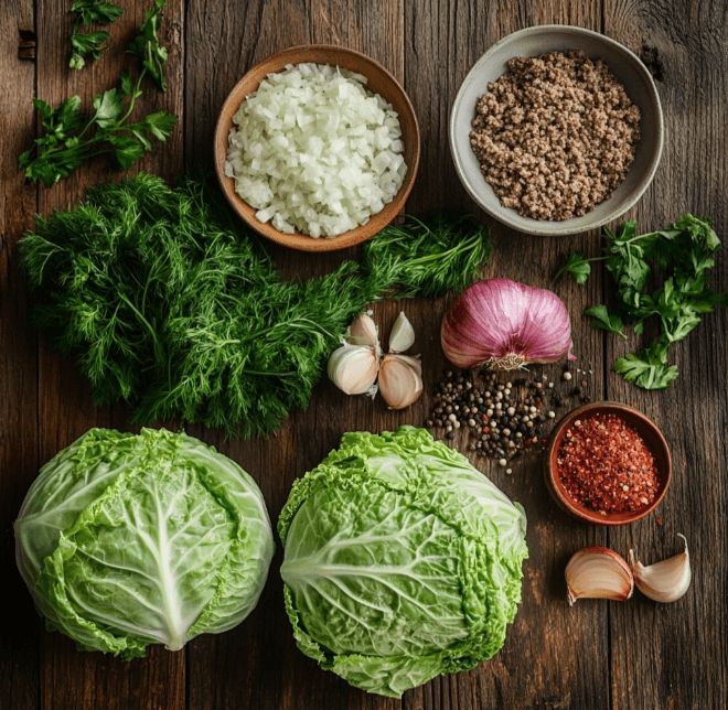 A  cook blanching cabbage leaves in a pot of boiling water